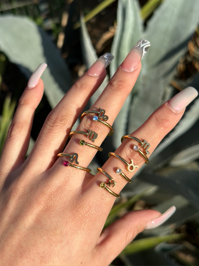 Zodiac Stone Ring