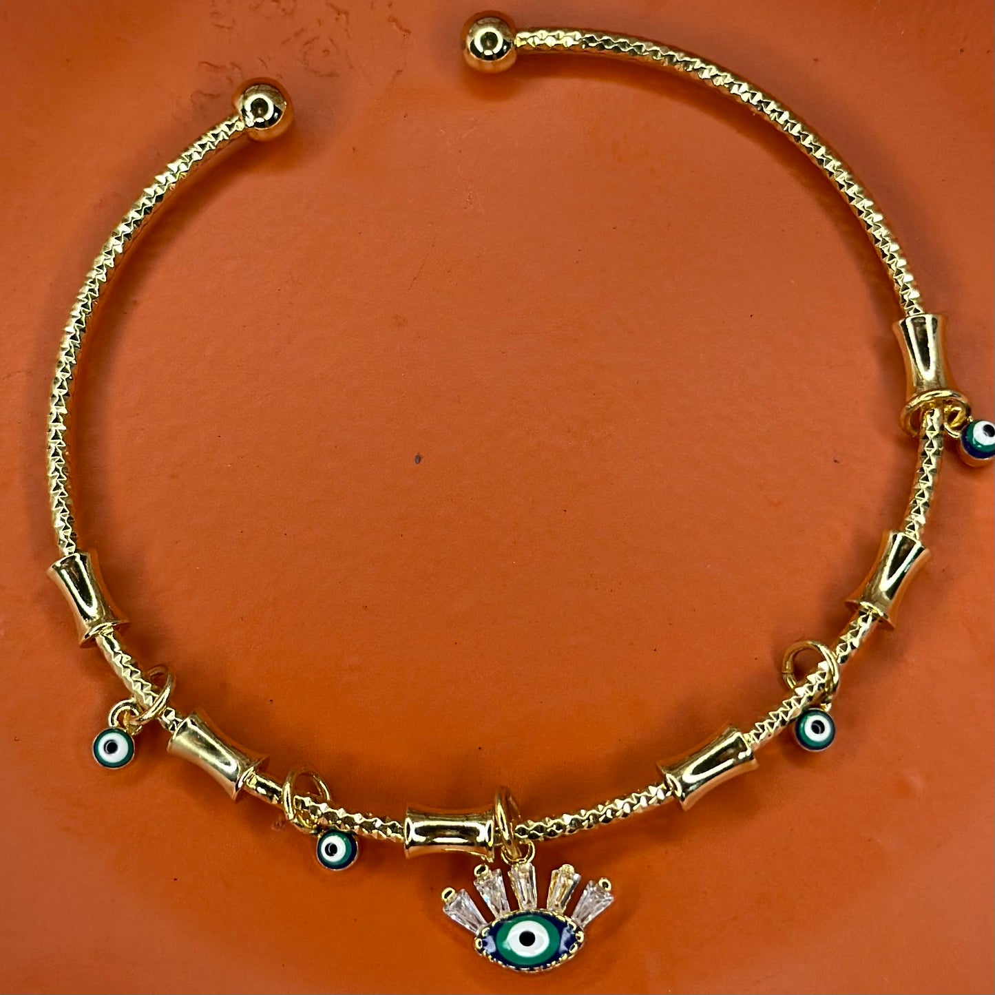 evil eye charm cuff