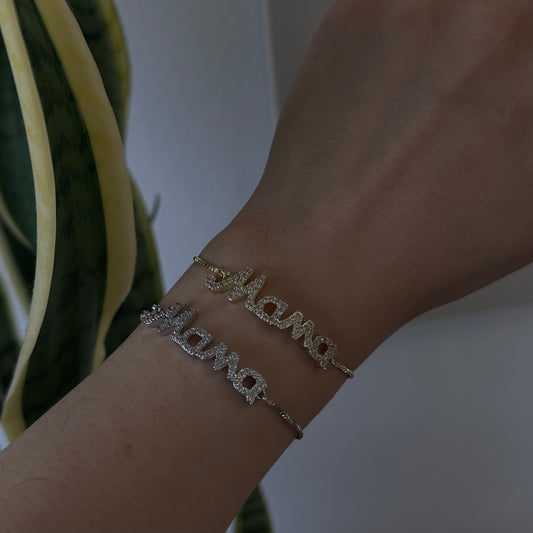 sparkly "mama"  bracelet