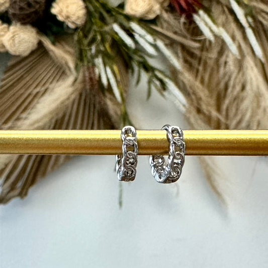 Cuban link Upper lobe hoop